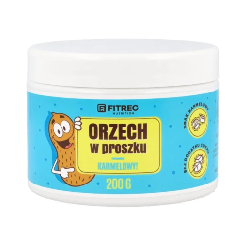 Przejdź do produktu Karmelowy Proszek Orzechowy 200g (Zredukowana Zawartość Tłuszczu o 70%) FITREC 