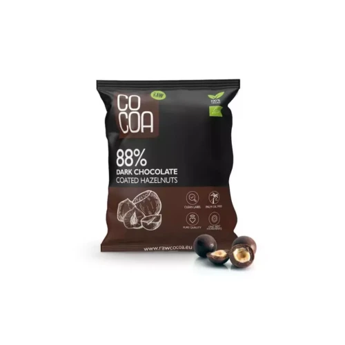 Przejdź do produktu Keto Orzechy Laskowe w Ciemnej Czekoladzie z MCT – 70g – Cocoa