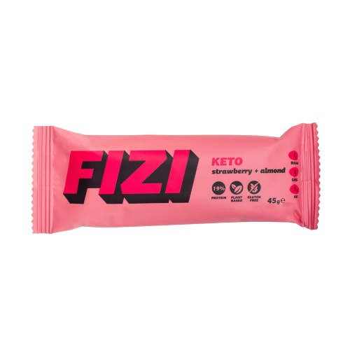 Przejdź do produktu Baton keto proteinowy migdałowo truskawkowy 45 g - Fizi