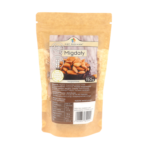Przejdź do produktu Migdały łuskane 150 g Pięć Przemian