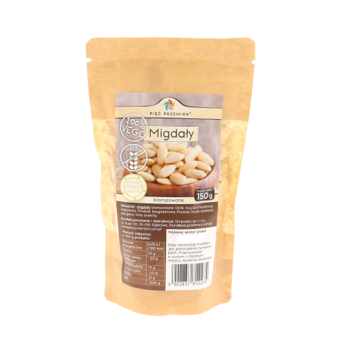 Przejdź do produktu Migdały blanszowane 150 g Pięć Przemian