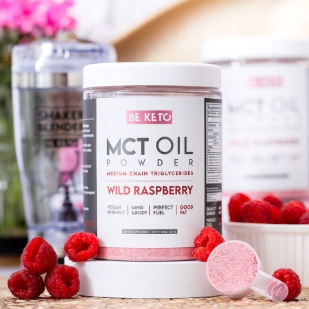 BeKeto MCT Oil Powder Wild Raspberry 300g Composition.jpg