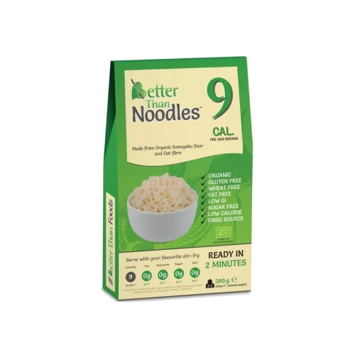 Przejdź do produktu Makaron Noodles (Konjac) Bezglutenowy BIO – 385 g (300 g) – Better than Foods