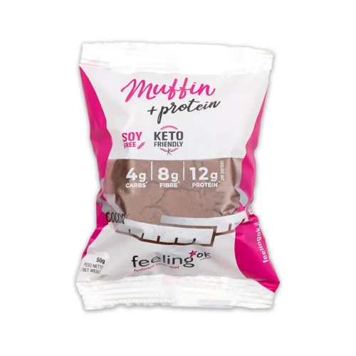 Przejdź do produktu Muffinka niskowęglowodanowa Czekoladowa 50g – FeelingOK