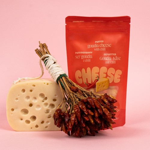 Przejdź do produktu Ser GOUDA z chili suszony, puffingowany 50g - PUFFINS