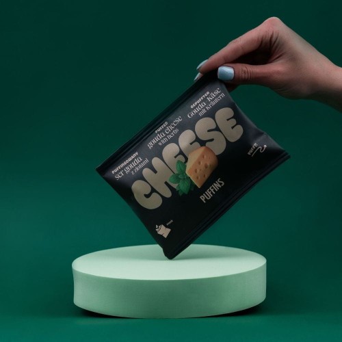 Przejdź do produktu Ser GOUDA z ziołami suszony, puffingowany 15g - PUFFINS