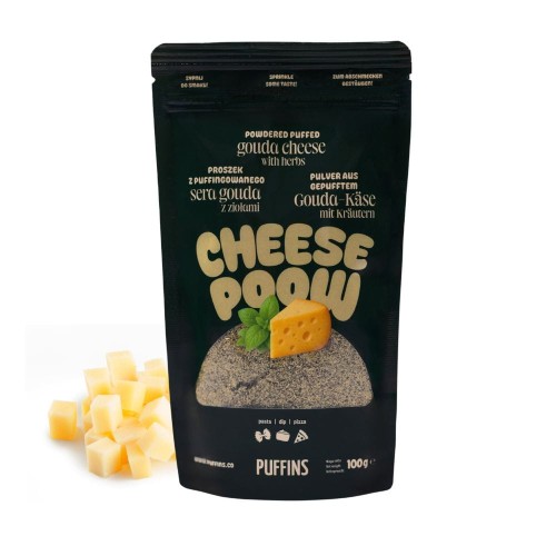 Przejdź do produktu Ser GOUDA z ziołami suszony w proszku 100g - PUFFINS