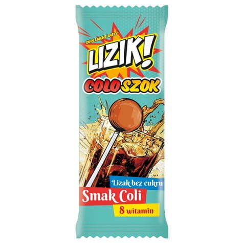 Przejdź do produktu LIZIK! COLOSZOK Lizak bez cukru o smaku cooli 8g Starpharma
