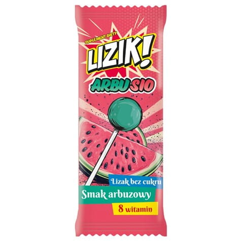 Przejdź do produktu Lizik Arbusio lizak bez cukru o smaku arbuzowym 8 g  Starpharma