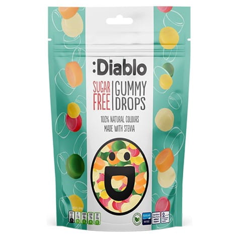 Przejdź do produktu Żelki dropsy bez cukru 75g Diablo