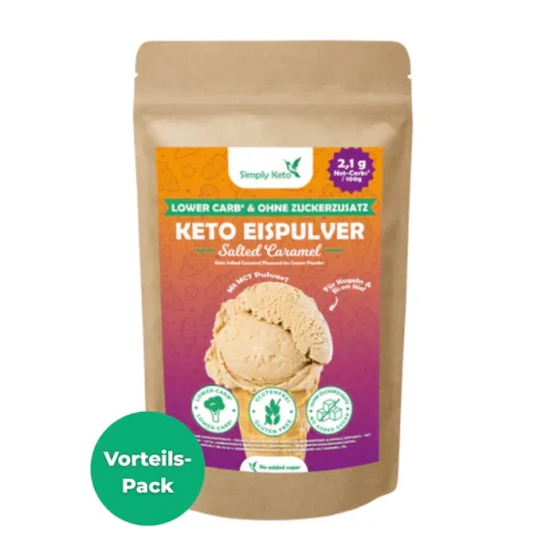 Przejdź do produktu Lody low carb i keto z olejem MCT o smaku Słony karmel 500g Simply Keto