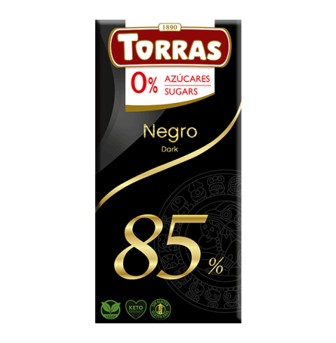 Przejdź do produktu Czekolada gorzka 85% kakao bez cukru 75g - Torras
