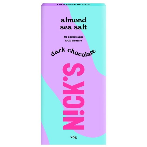 Przejdź do produktu Czekolada gorzka z solonymi migdałami Nick's 75g