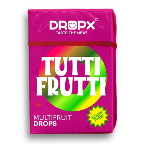 Przejdź do produktu Drażetki bez cukru o smaku Tutti Frutti 20g DROPX 