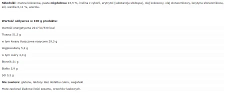 Krem migdałowy z wanilią KETO 190 g Baton Warszawski.png