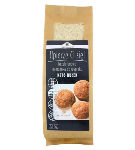 Przejdź do produktu Mieszanka do wypieku 9 keto bułek bezglutenowych 310 g Pięć Przemian