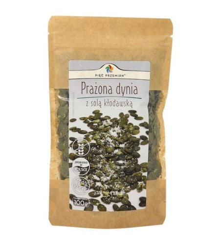 Przejdź do produktu Prażona dynia z solą kłodawską 100 g Pięć Przemian