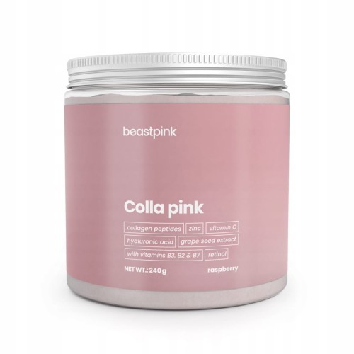 Przejdź do produktu Colla Pink kolagen dla kobiet o smaku malinowym 240g BeastPink