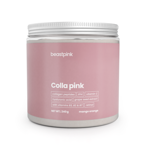 Przejdź do produktu Colla Pink kolagen dla kobiet o smaku pomarańczy i mango 240g BeastPink 