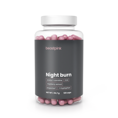 Przejdź do produktu Night Burn spalacz tłuszczu na noc dla kobiet 120kaps. BeastPink