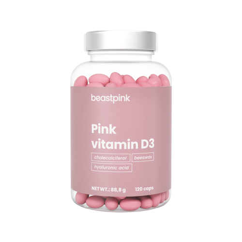 Przejdź do produktu Witamina D3 Pink 2000 IU dla kobiet 120 kaps. BeastPink