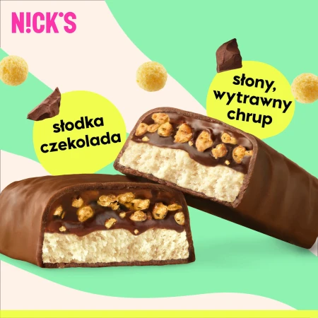 Baton Keto Low Carb Nick's proteinowy czekoladowy chrupiący 50 g
