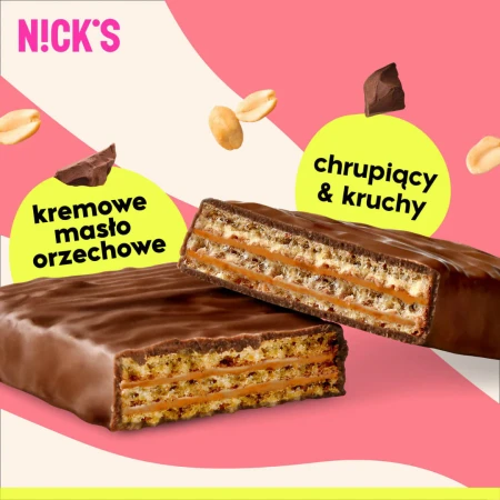 Baton Keto Low Carb Nick's wafelek z masłem orzechowym 35 g