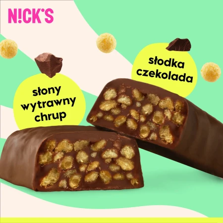 Baton Keto Low Carb Nick's czekoladowy chrupiący 32 g