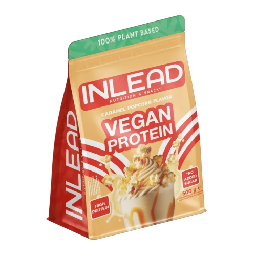 Przejdź do produktu Wegański napój proteinowy karmelowy popcorn 500g Inlead