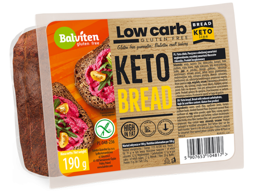 Przejdź do produktu Chleb LOW CARB, produkt bezglutenowy 190g Balviten