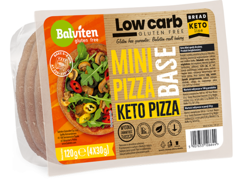 Przejdź do produktu KETO Mini Spody do pizzy, produkt bezglutenowy 4x30g  Balviten