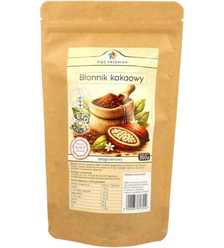 Przejdź do produktu Błonnik kakaowy 350 g Pięć Przemian