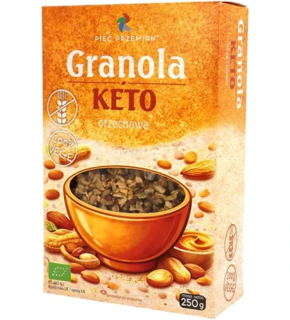 Granola KETO orzechowa bezglutenowa BIO 250 g - Pięć Przemian.jpg