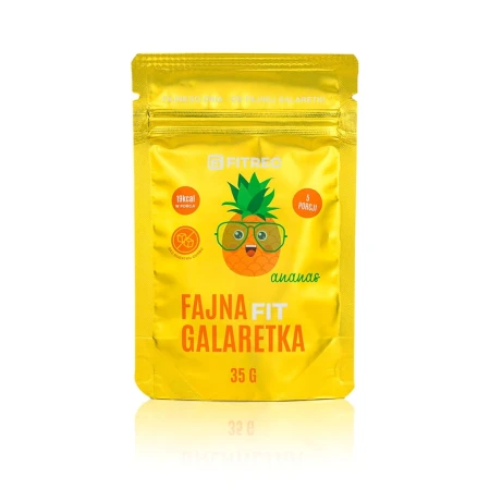 Galaretka bez cukru o smaku ananasa 35 g (5 porcji) – Fitrec