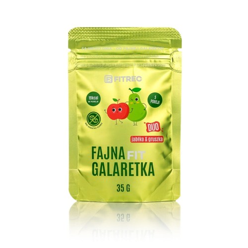 Przejdź do produktu Galaretka bez cukru Jabłko Gruszka 35g (5 PORCJI) - Fitrec
