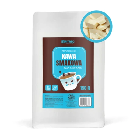 Kawa rozpuszczalna o smaku białej czekolady 150g Fitrec