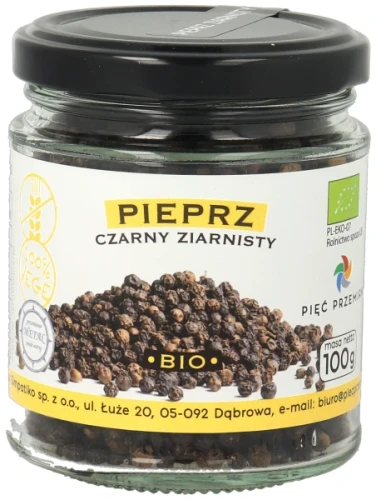 Przejdź do produktu Pieprz czarny ziarnisty BIO 100 g