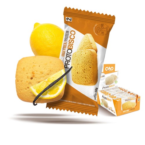 Przejdź do produktu Ciastka bogate w błonnik o smaku waniliowo-cytrynowym 50g Ciao Carb