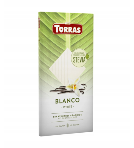 Przejdź do produktu Czekolada biała ze stewią Torras 100 g