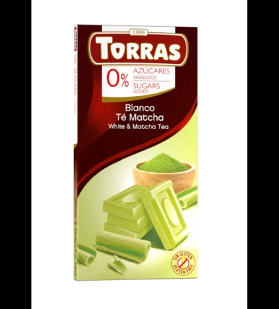 Czekol. biała z matchą bez dod. cukru Torras 75 g