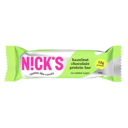 Baton proteinowy z orzechami laskowymi i czekoladą 50 g Nick's