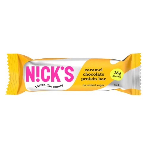 Przejdź do produktu Baton Proteinowy z karmelem i czekoladą 50g Nick's