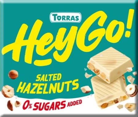 Czekolada biała z orzechami laskowymi i solą Hey Go! 60 g