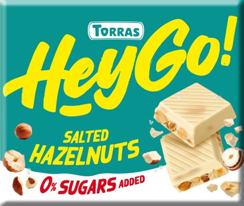 Przejdź do produktu Czekolada biała z orzechami laskowymi i solą Hey Go! 60 g