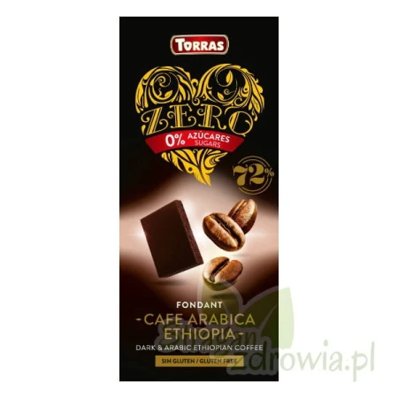 Czekolada gorzka 72% z kawą bez dod.cukru ZERO 100 g