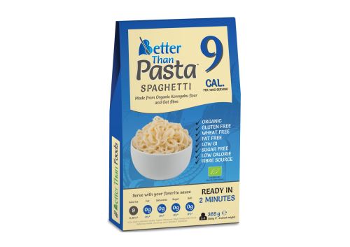 Przejdź do produktu Spaghetti Pasta (Konjac) Gluten-Free BIO – 385g (300g) – Better Than Foods 786471696187