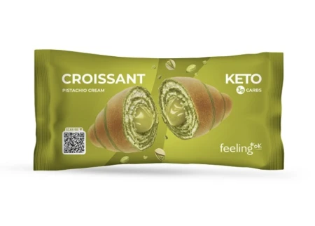 Keto Rogal z kremem pistacjowym 50g Feeling Ok