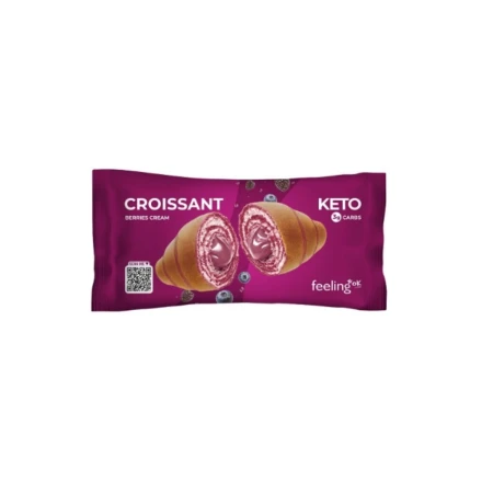 Keto Croissant z nadzieniem z owoców leśnych 50 g Feeling Ok
