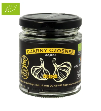 Czarny czosnek ZĄBKI BIO 100 g Pięć Przemian