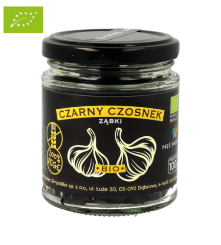 Przejdź do produktu Czarny czosnek ZĄBKI BIO 100 g Pięć Przemian